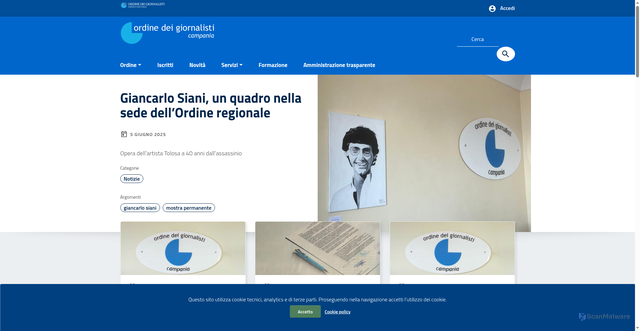 Security scan screenshot of https://odg.campania.it/