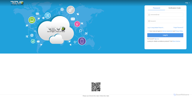 Security scan screenshot of https://myrevocloud.com
