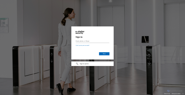 Security scan screenshot of https://esheltersecurity.sharepoint.com