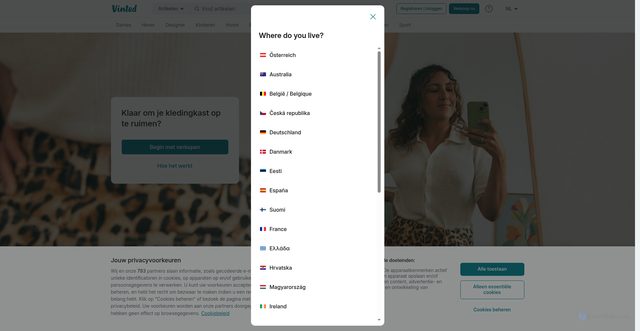 Security scan screenshot of https://www.vinted.nl