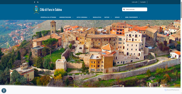 Security scan screenshot of https://www.comunefarainsabina.rieti.it/