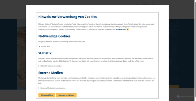 Security scan screenshot of https://www.bgr.bund.de/DE/Home/home_node.html