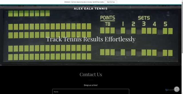 Security scan screenshot of https://alexealatennis.com/