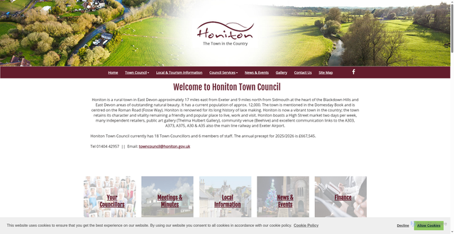 Security scan screenshot of http://www.honiton.gov.uk/