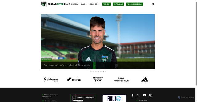 Security scan screenshot of https://www.sestaoriverclub.com/