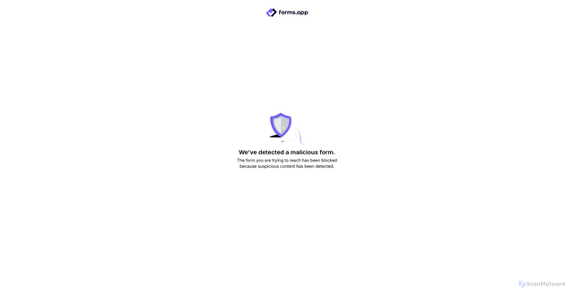 Security scan screenshot of https://a9edhyfg.forms.app/leboncoinfr