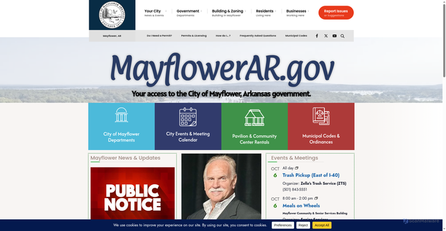 Security scan screenshot of https://mayflowerar.gov/
