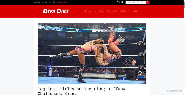 Security scan screenshot of https://www.diva-dirt.com/tag-team-titles-on-the-line-tiffany-challenges-kiana/