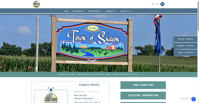 Security scan screenshot of https://tnsharonwcwi.gov/