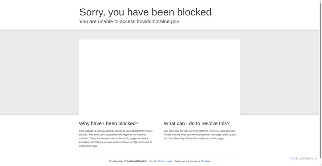 Security scan screenshot of https://bowdoinmaine.gov/