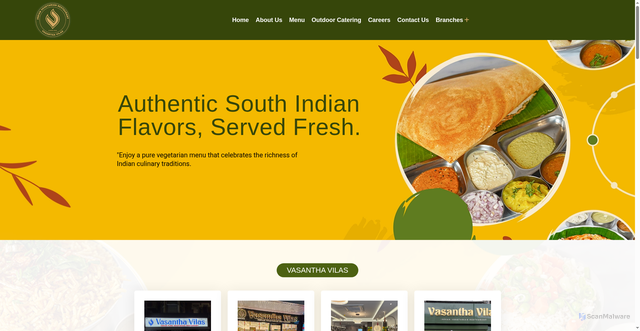 Security scan screenshot of https://vasanthavilas.co.uk