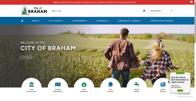 Security scan screenshot of https://brahammn.gov/