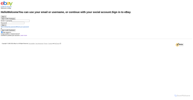 Security scan screenshot of http://ebay-seller-center-managedpayments.vercel.app/