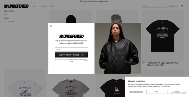 Security scan screenshot of https://undefeated.com/collections/undefeated-x-new-era-la-dodgers