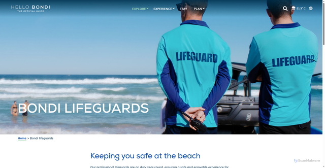 Security scan screenshot of https://hellobondi.com.au/bondi-lifeguards/