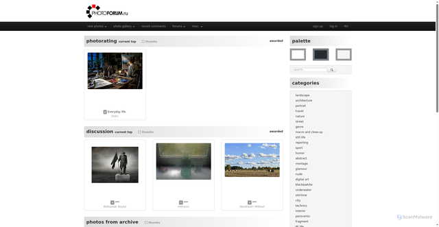 Security scan screenshot of https://photoforum.ru