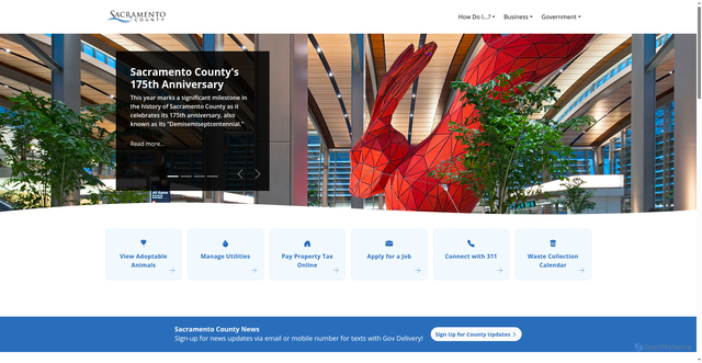 Security scan screenshot of http://www.saccounty.gov