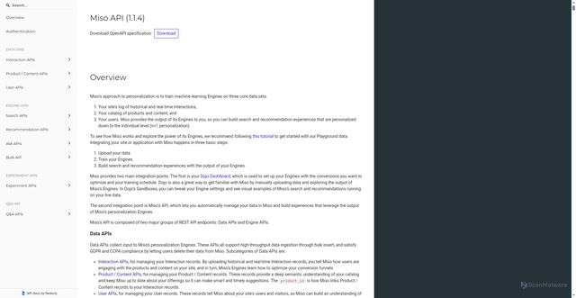 Security scan screenshot of https://api.askmiso.com/