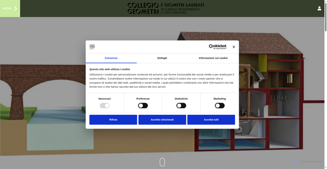 Security scan screenshot of https://www.collegiogeometri-casalemonferrato.it/