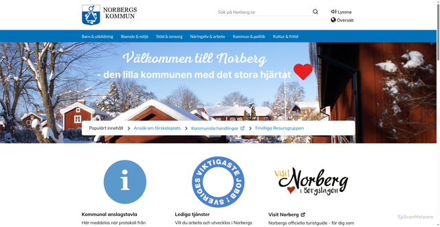 Security scan screenshot of https://norberg.se/