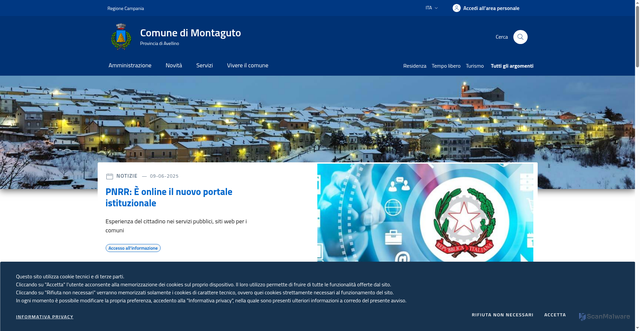 Security scan screenshot of https://www.comune.montaguto.av.it/