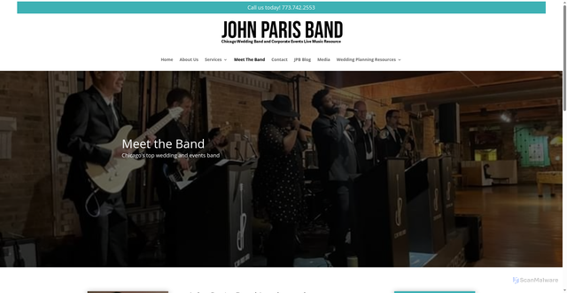 Security scan screenshot of https://www.johnparisband.com/meet-the-band/