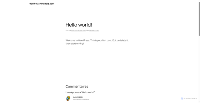 Security scan screenshot of https://edelholz-rundholz.com/?p=1