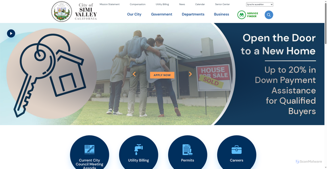 Security scan screenshot of https://simivalley.gov/