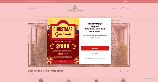 Security scan screenshot of https://nationaltree.com