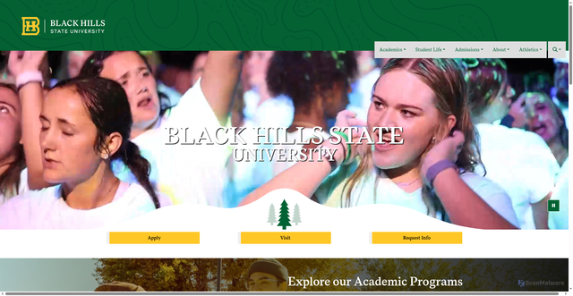 Security scan screenshot of https://bhsu.edu/index.html