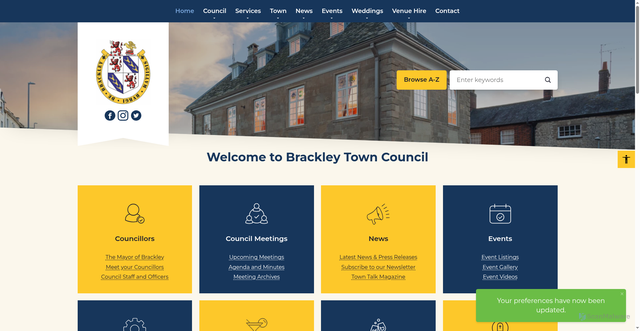 Security scan screenshot of http://www.brackleynorthants-tc.gov.uk