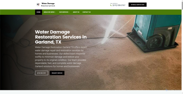 Security scan screenshot of https://waterdamagerestorationgarlandtx.services