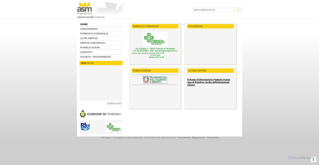Security scan screenshot of https://www.asmpandino.it/web/layout/layout8.asp?categorie=1648,&ordinamenti=DE,DE&stati=N,N&elenchi=8&MEC_ID=129&MEC_IDFiglie=0&ARE_ID=32