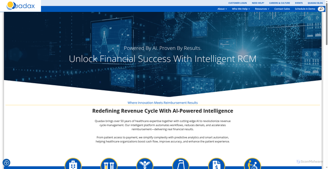 Security scan screenshot of https://quadax.com