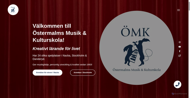 Security scan screenshot of https://ostermalmsmk.se