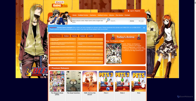 Security scan screenshot of https://wcostream.org