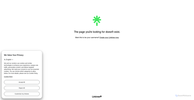 Security scan screenshot of https://linktr.ee/MICROSOFT_01