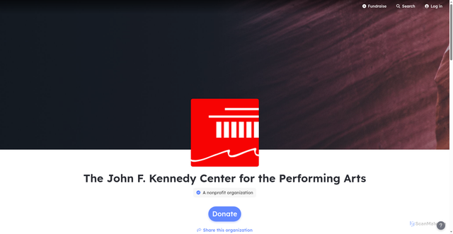 Security scan screenshot of https://cbizfooddrive.mightycause.com/organization/Kennedy-Center-Dc