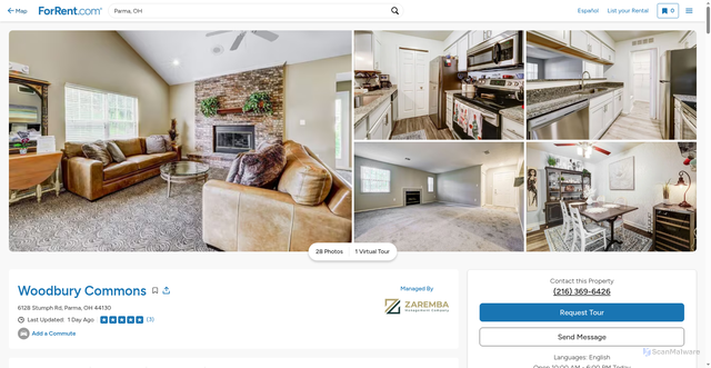 Security scan screenshot of https://www.forrent.com/oh/parma/woodbury-commons/t4vv7q9