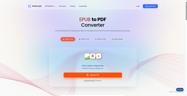 Security scan screenshot of https://rl-dev-landing.pages.dev/converters/epub-to-pdf/