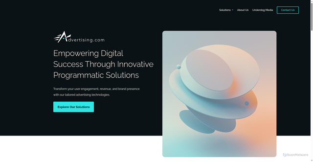 Security scan screenshot of https://advertising.com