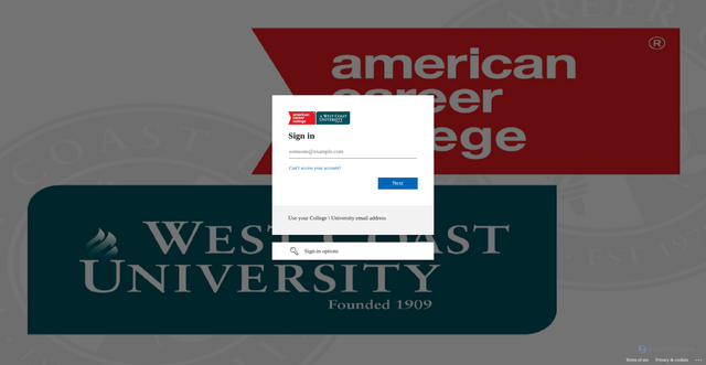 Security scan screenshot of https://canvas.westcoastuniversity.edu