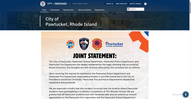 Security scan screenshot of https://pawtucketri.gov/