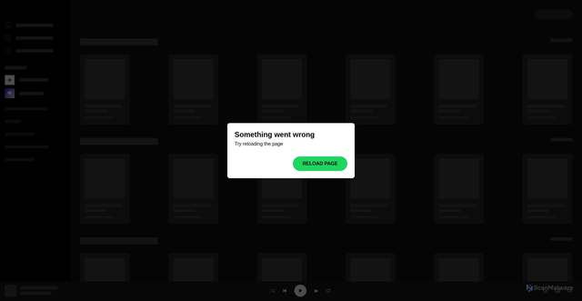 Security scan screenshot of https://spotify.link