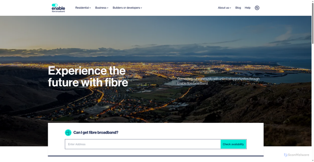 Security scan screenshot of https://www.enable.net.nz/