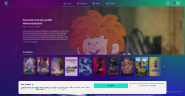 Security scan screenshot of https://cineamo.com