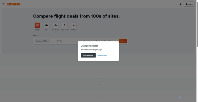 Security scan screenshot of https://www.kayak.com.hk