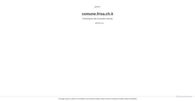 Security scan screenshot of https://www.comune.frisa.ch.it/