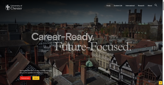 Security scan screenshot of https://www.chester.ac.uk