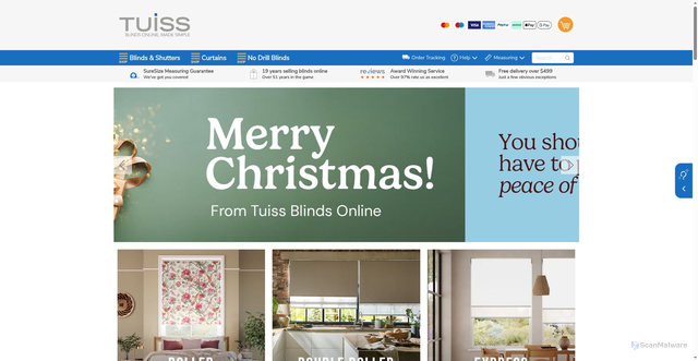 Security scan screenshot of https://blindsonline.com.au